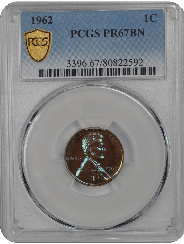 1962 1C Lincoln Cent (Modern) - Type 3 Mem Reverse PCGS BN  PR67