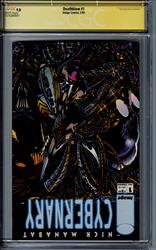Deathblow #1 CGC 9.8 Cybernary Flip Cover Red Foil Signature Series Signed by Jim Lee 