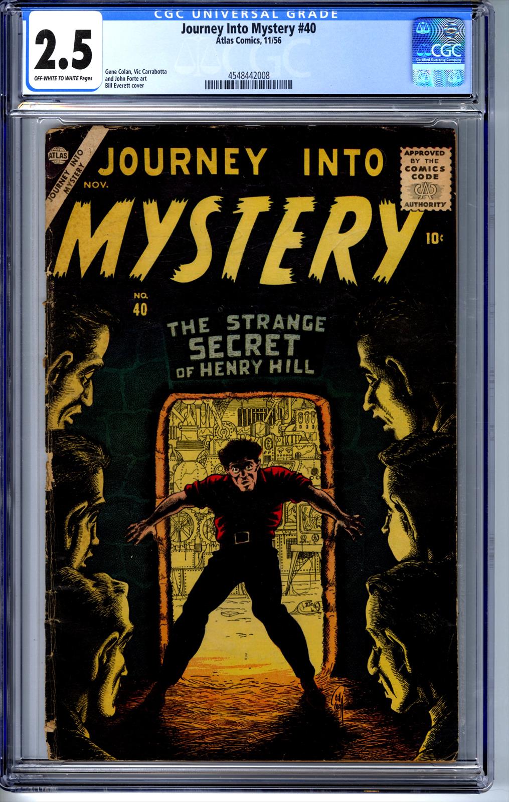 Journey Into Mystery #40 CGC 2.5 2.5