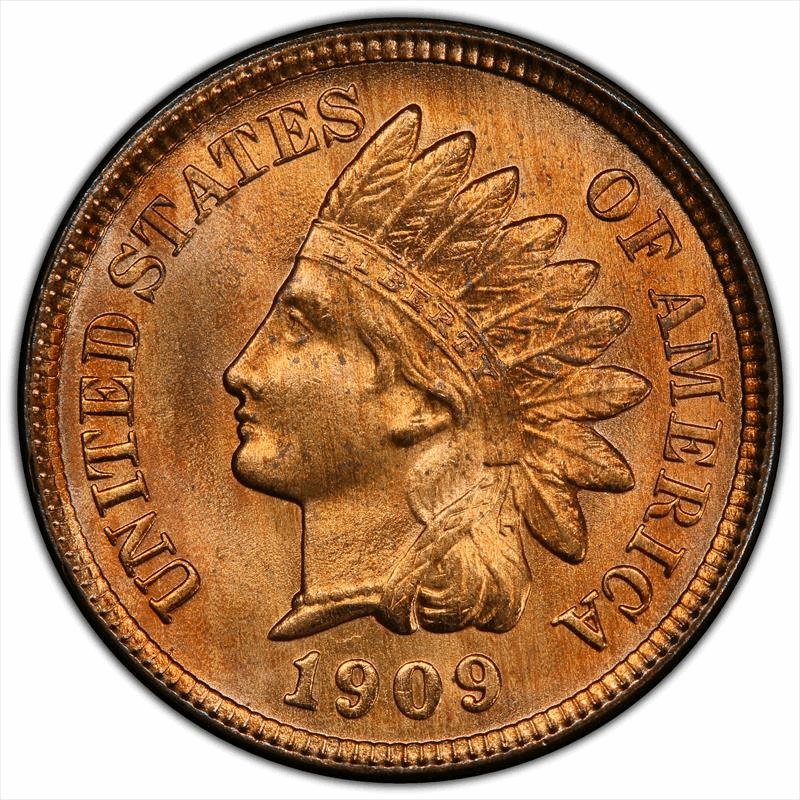 1909 1C Indian PCGS MS65RD CAC