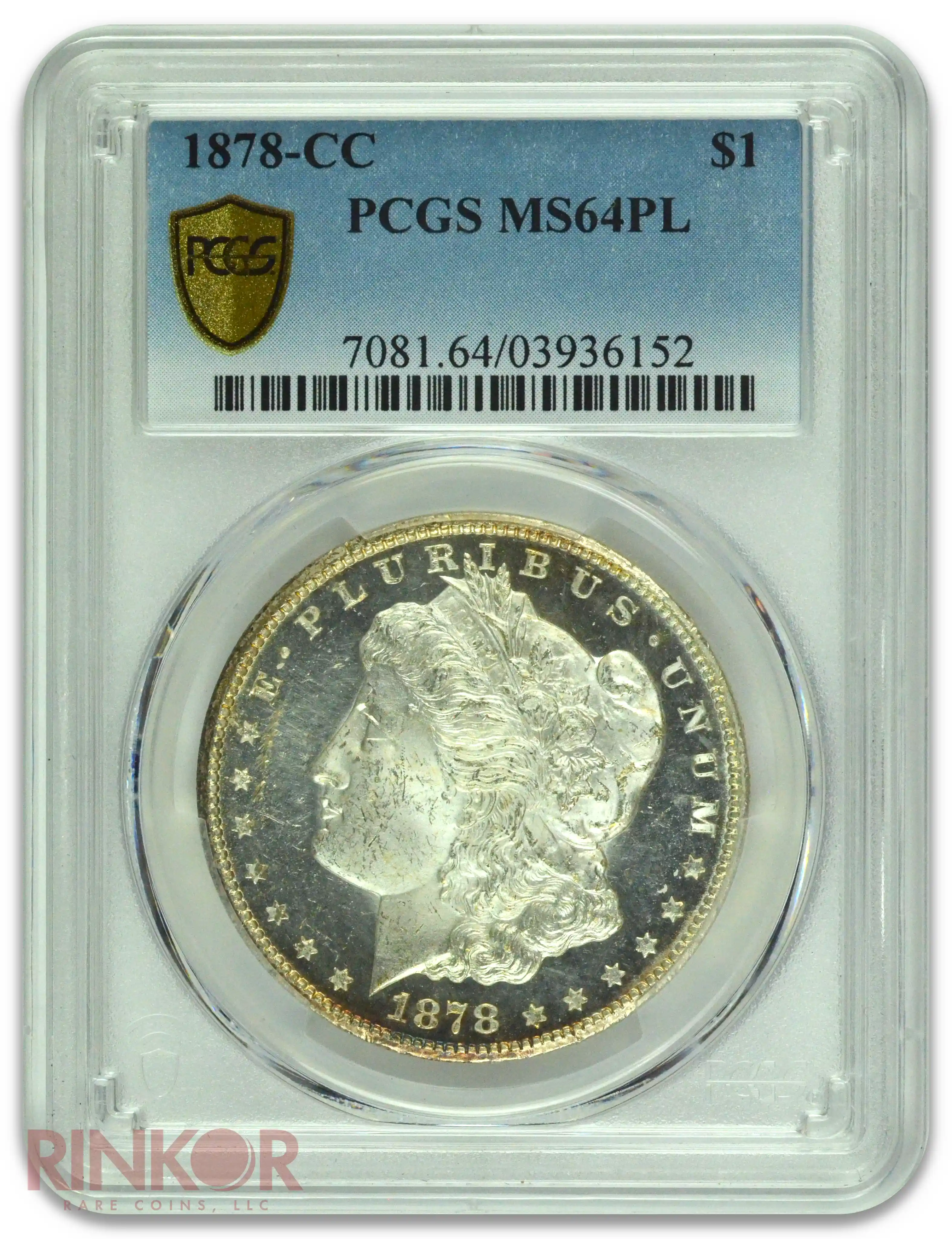 1878-CC $1 Morgan Dollar PCGS MS 64 PL