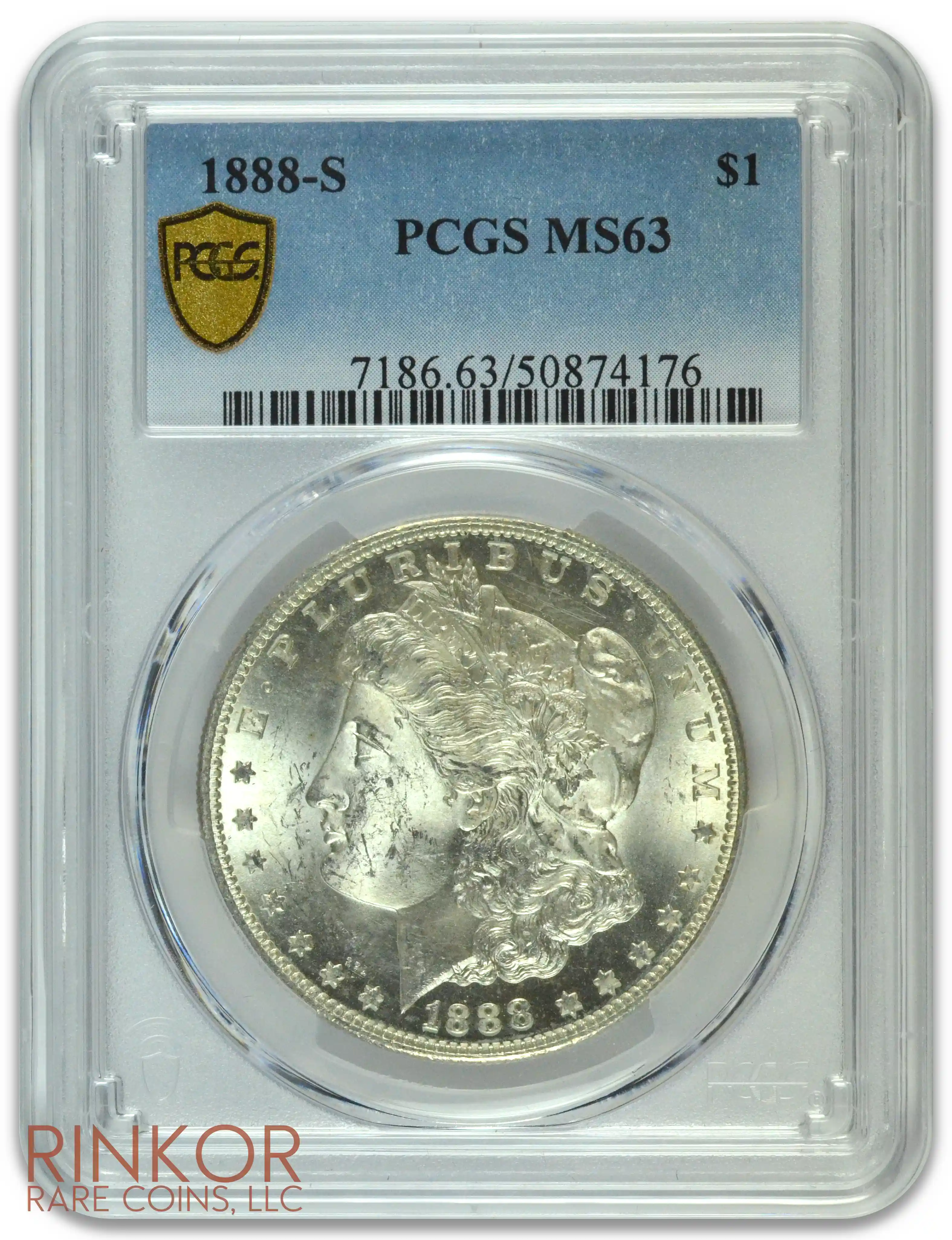 1888-S $1 PCGS MS 63