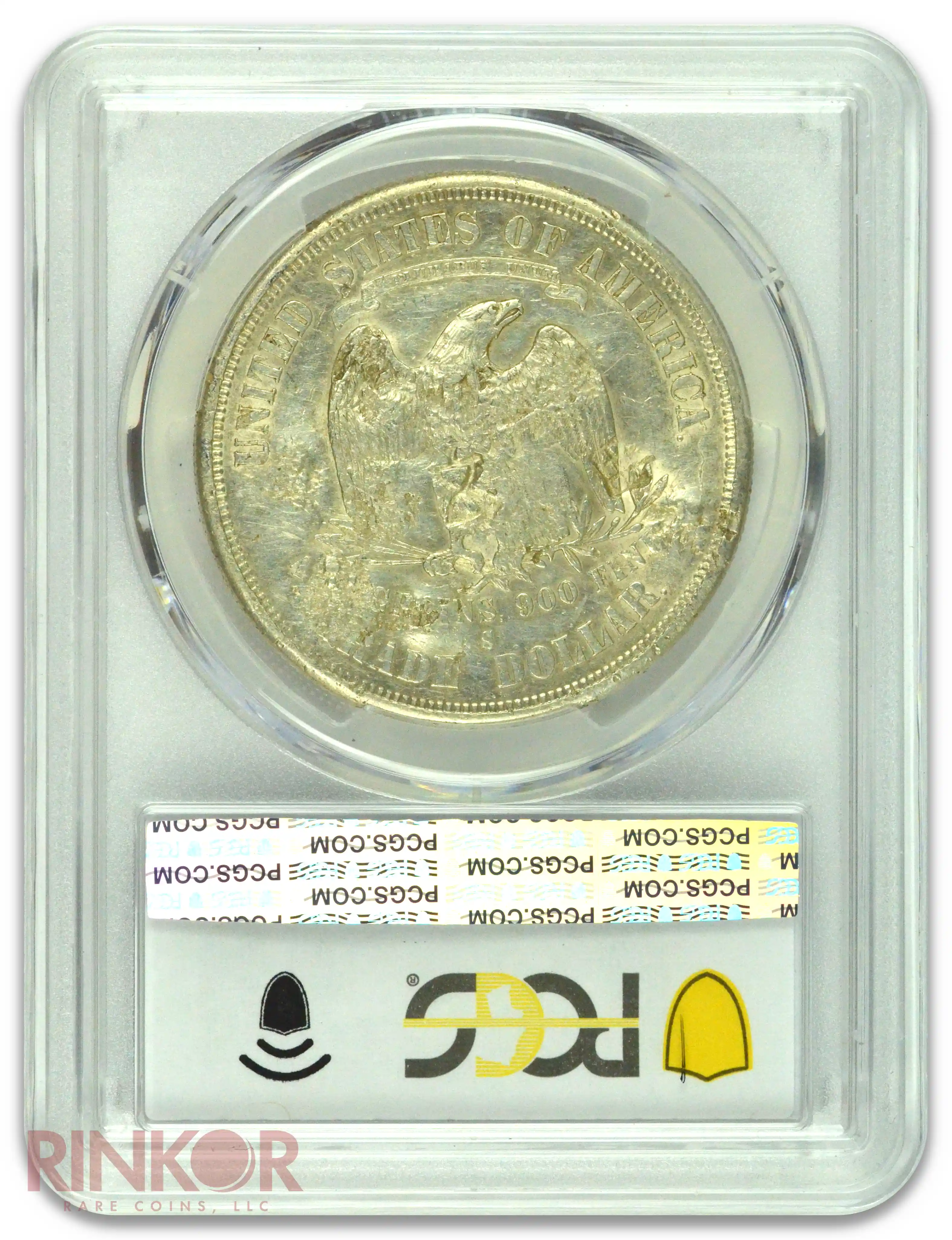 1875-S/CC $1 Trade Dollar Chop Mark PCGS AU-55