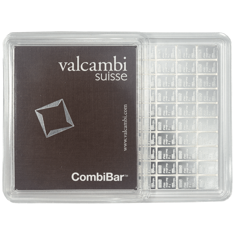 100g .999 Fine Silver Valcambi CombiBar with Assay 