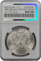 1889  Morgan Dollar NGC MS 62