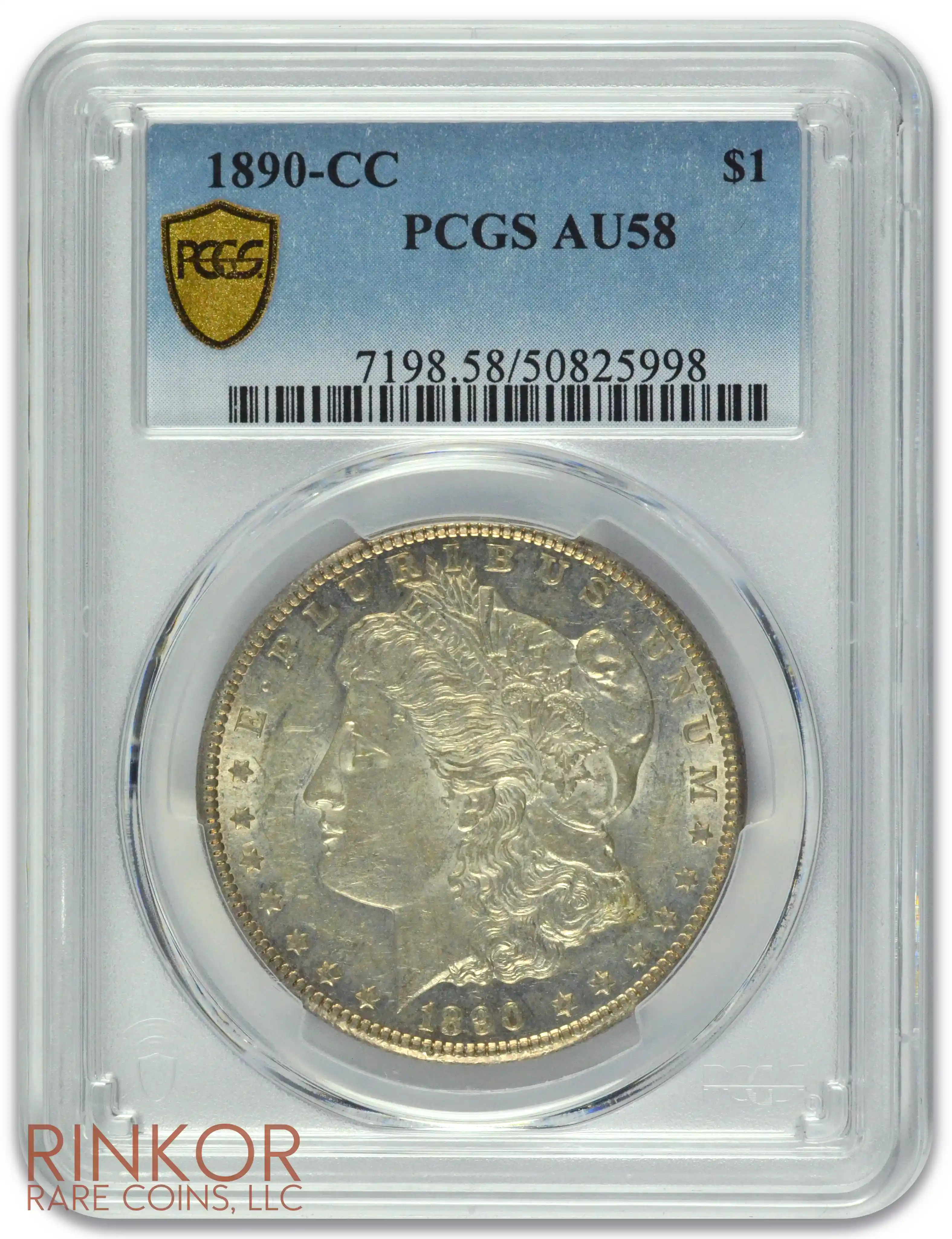 1890-CC $1 PCGS AU-58