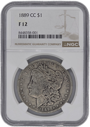 1889-CC $1 NGC F 12
