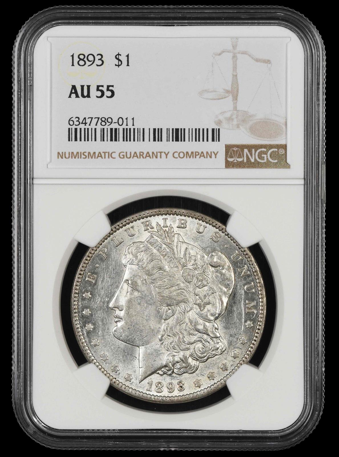 1893 $1 NGC AU-55