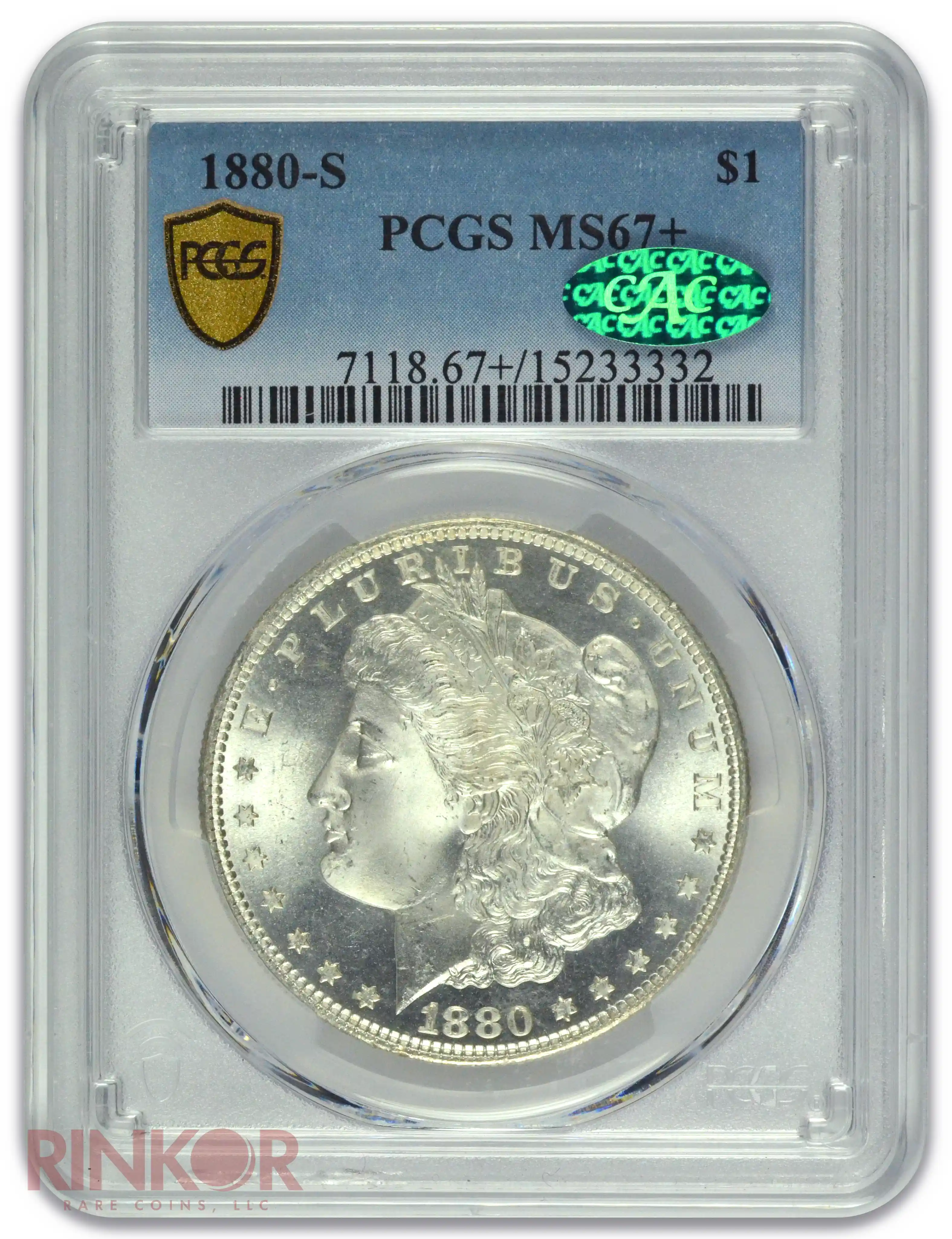 1880-S $1 PCGS MS 67+ CAC