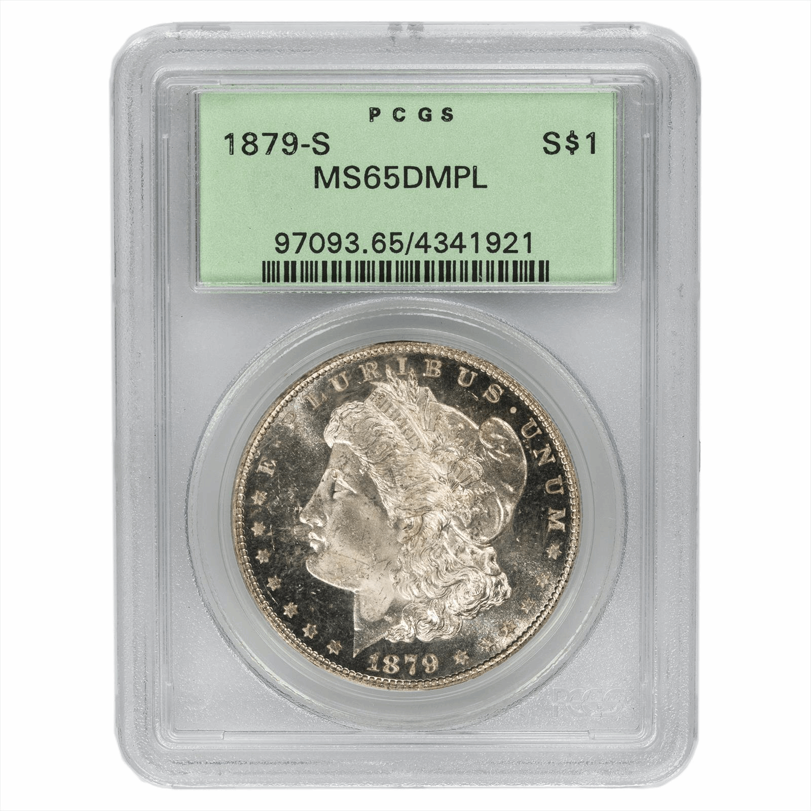 1879-S Morgan Silver Dollar $1 PCGS MS 65 DMPL