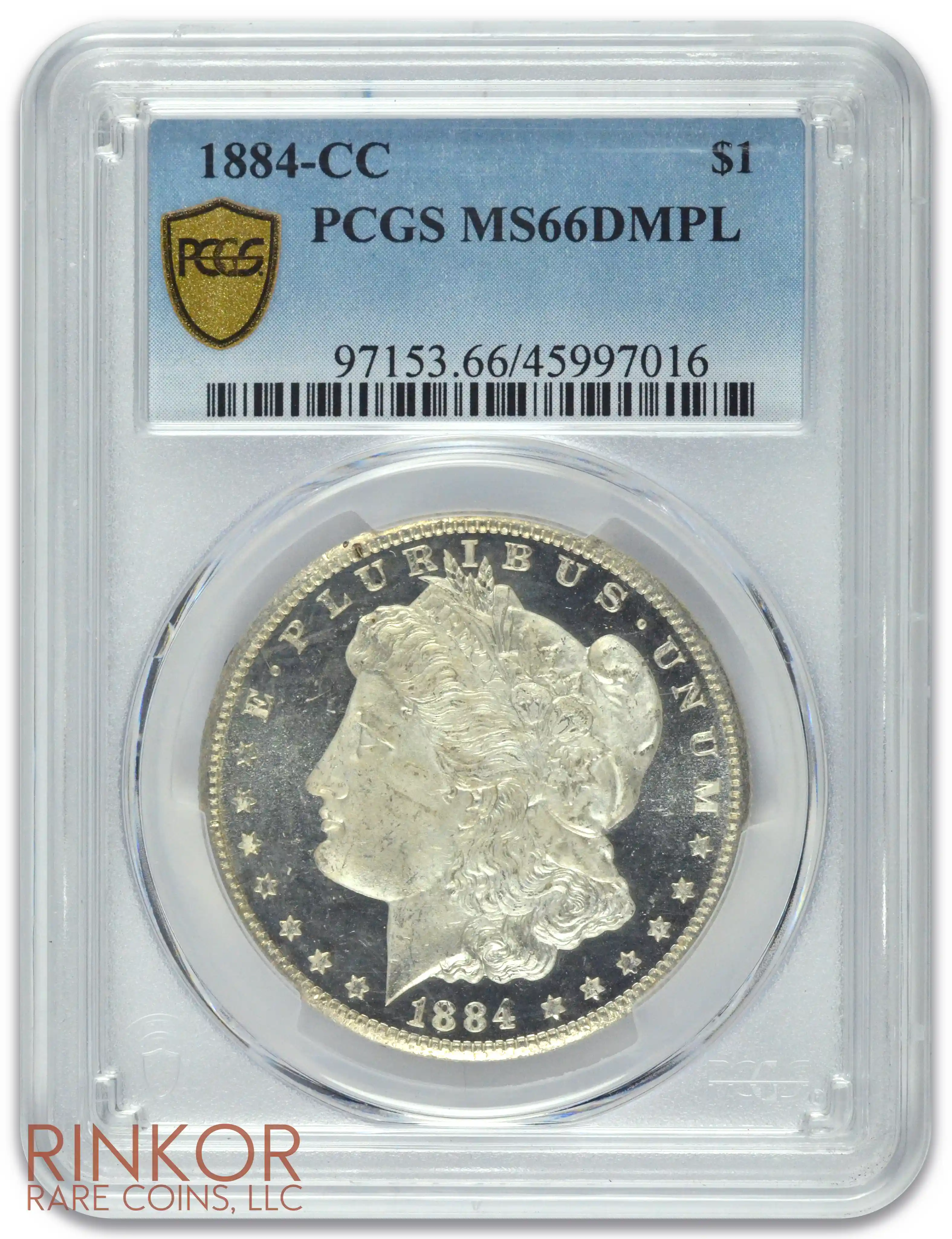 1884-CC $1 PCGS MS 66 DMPL