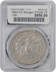 1893-CC Morgan PCGS VF