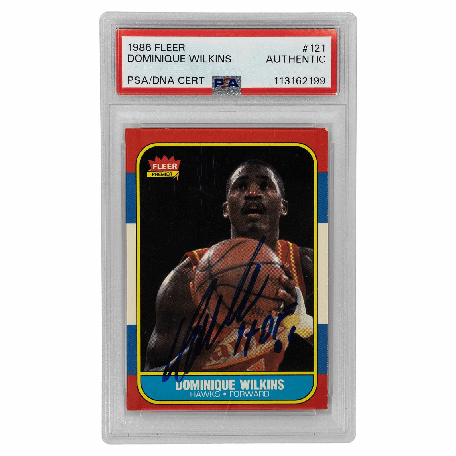 1986 Fleer Dominique Wilkins #121 PSA/DNA AUTHENTIC
