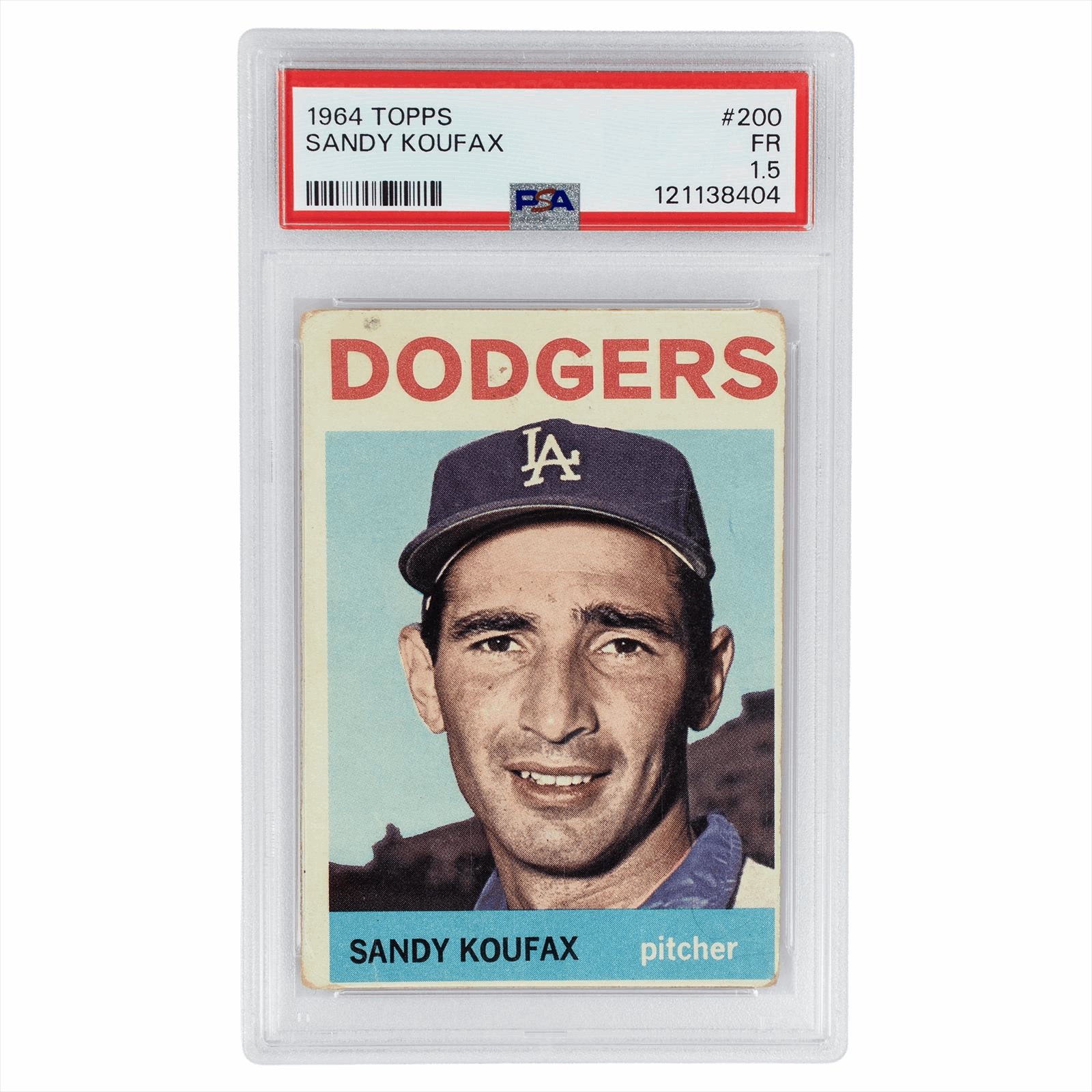 1964 Topps Sandy Koufax #200 PSA FR 1.5 Cert #121138404
