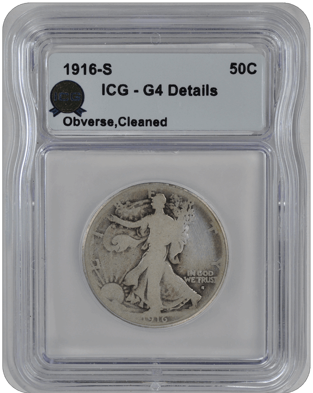 1916-S Walking Liberty ICG Detail G4