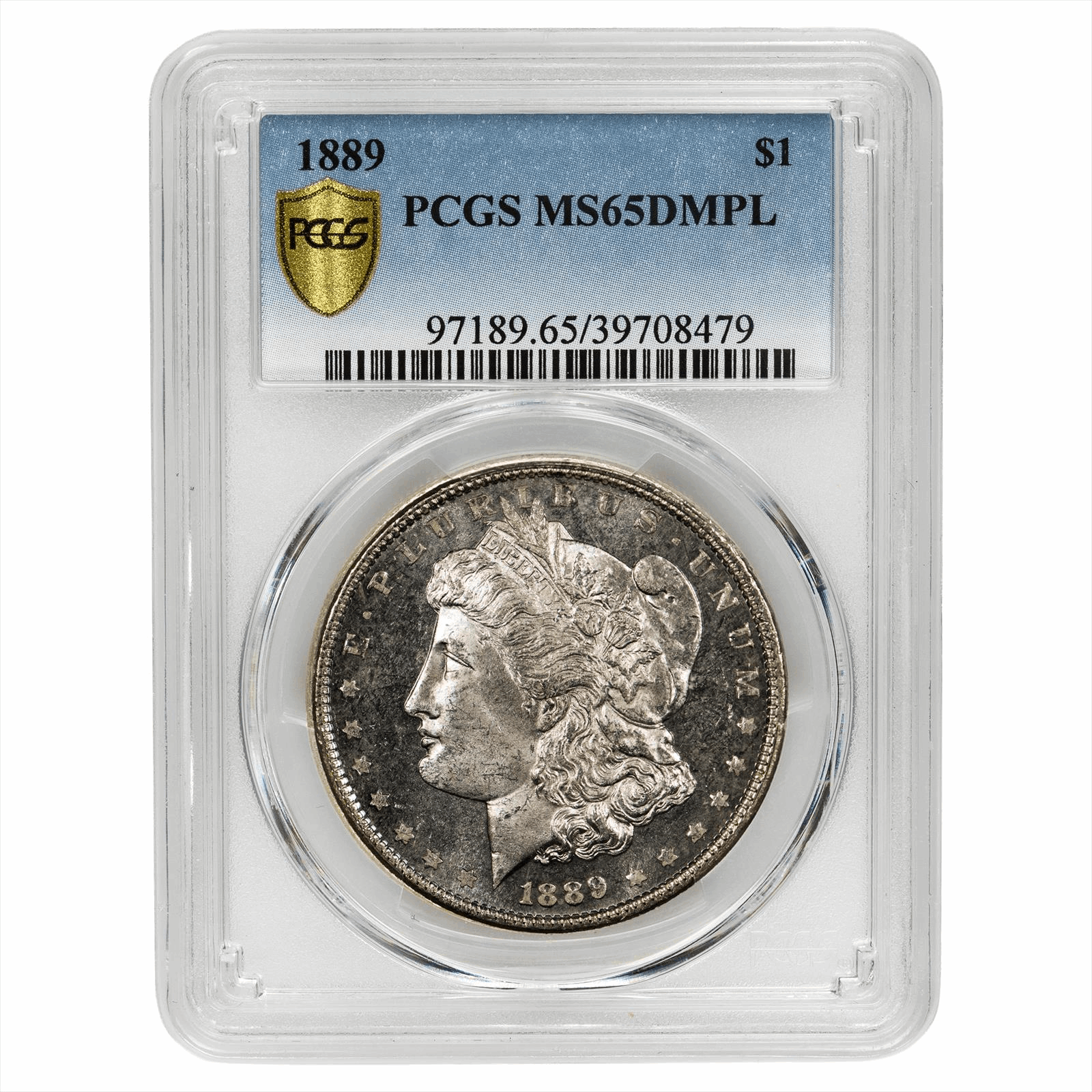 1889 Morgan Dollar $1 PCGS MS 65 DMPL