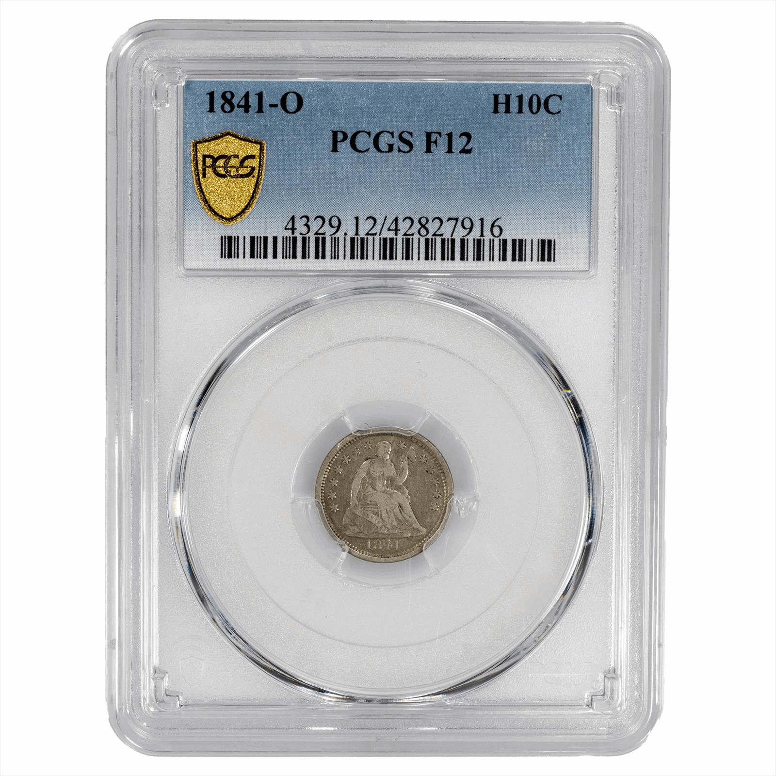 1841-O Seated Liberty Half Dime H10C PCGS F 12