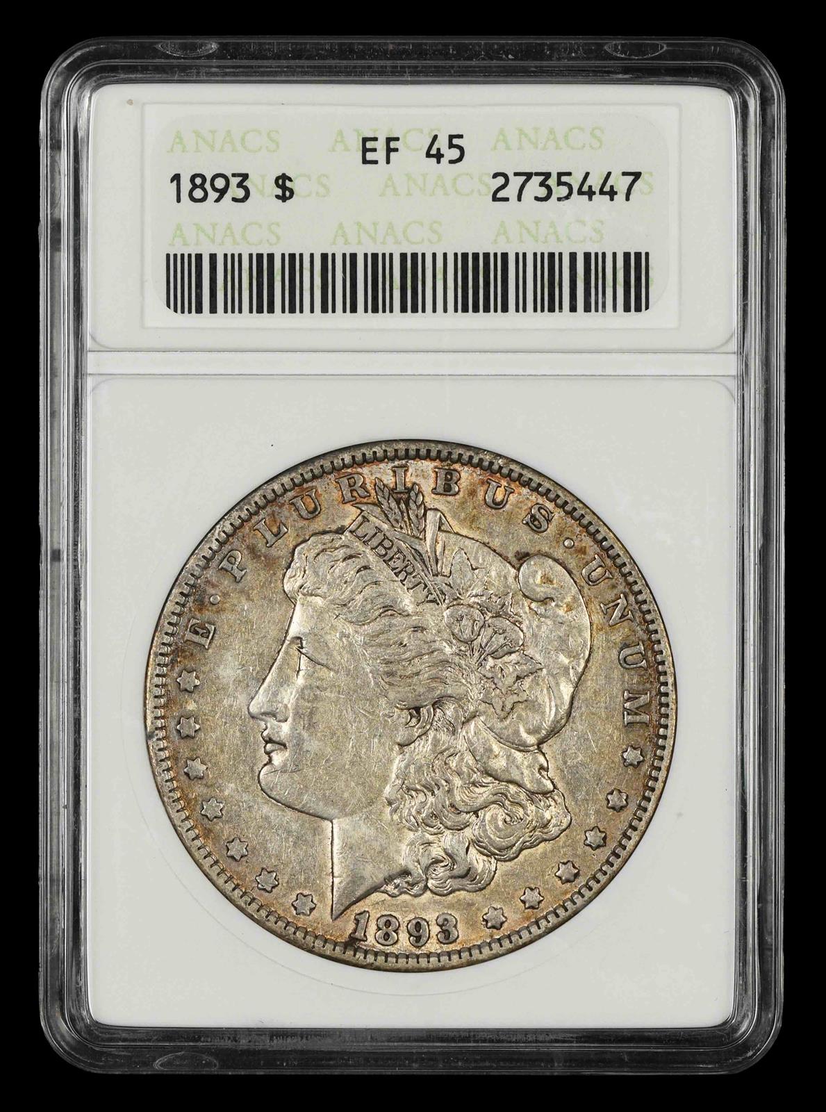1893 $1 ANACS EF45
