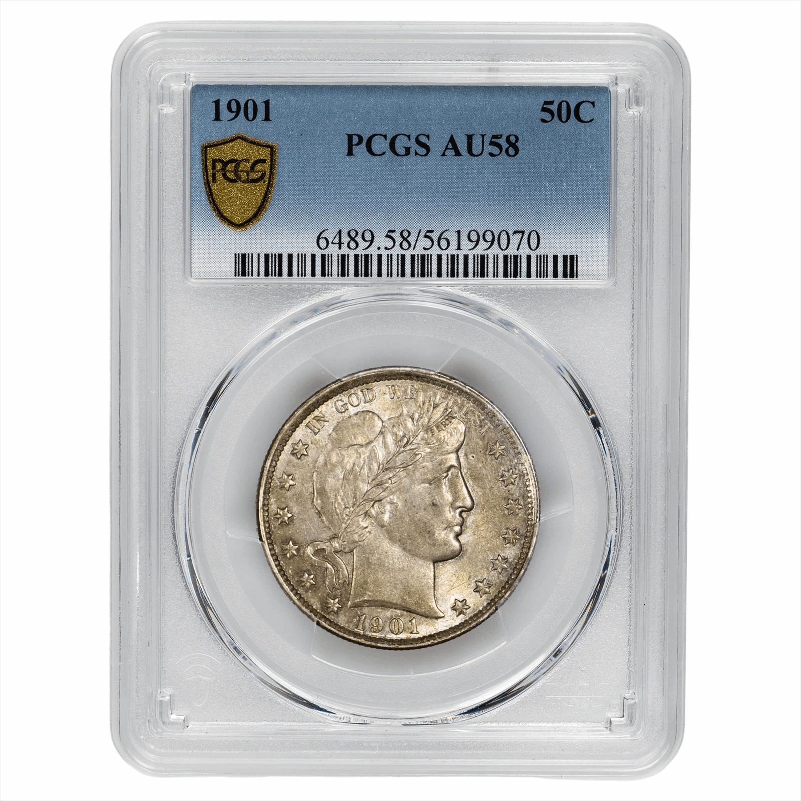 1901 Barber PCGS MS 58 