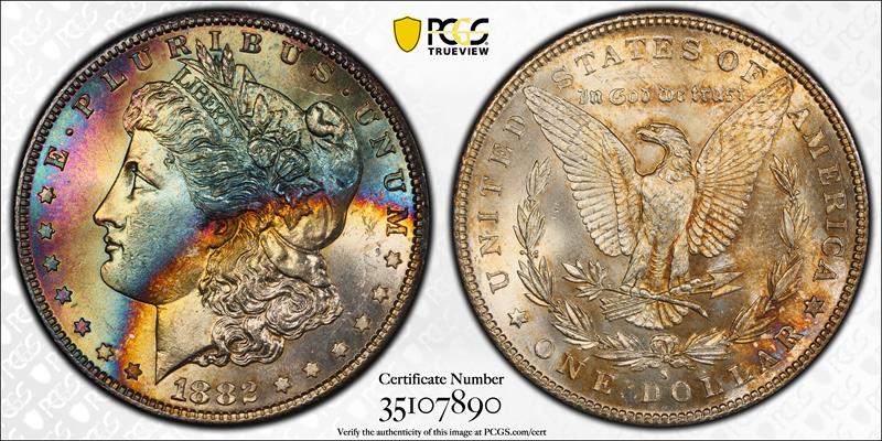1882-S $1 PCGS MS 64 CAC