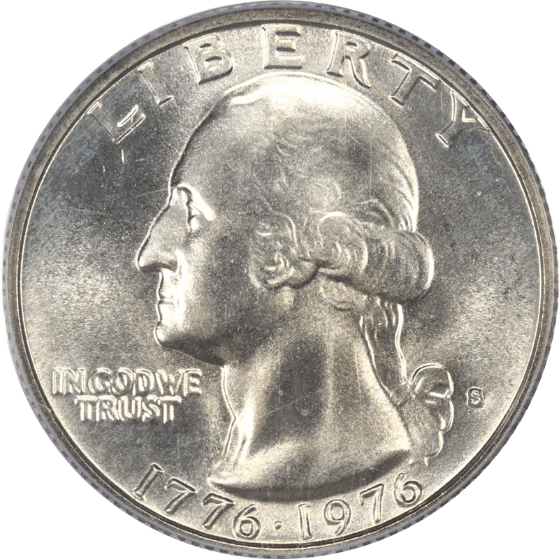 1976-S Silver Bicentennial Washington Quarter 25c PCGS MS 68 - Lovely White Coin