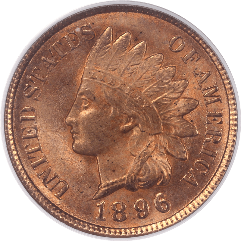 1896 Indian Cent 1c PCGS MS64RD CAC