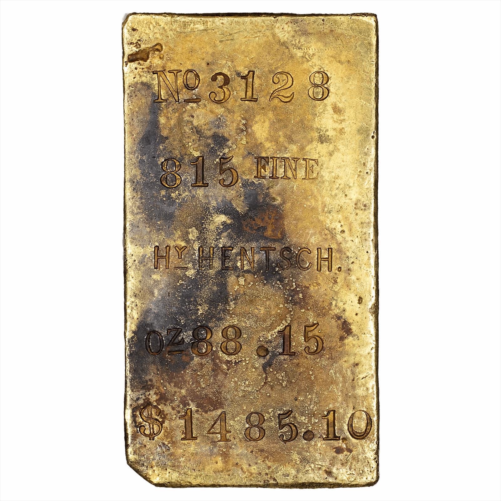 S.S. Central America Hentsch 88.15 Ozt. 0.815 Fine Gold Bar 