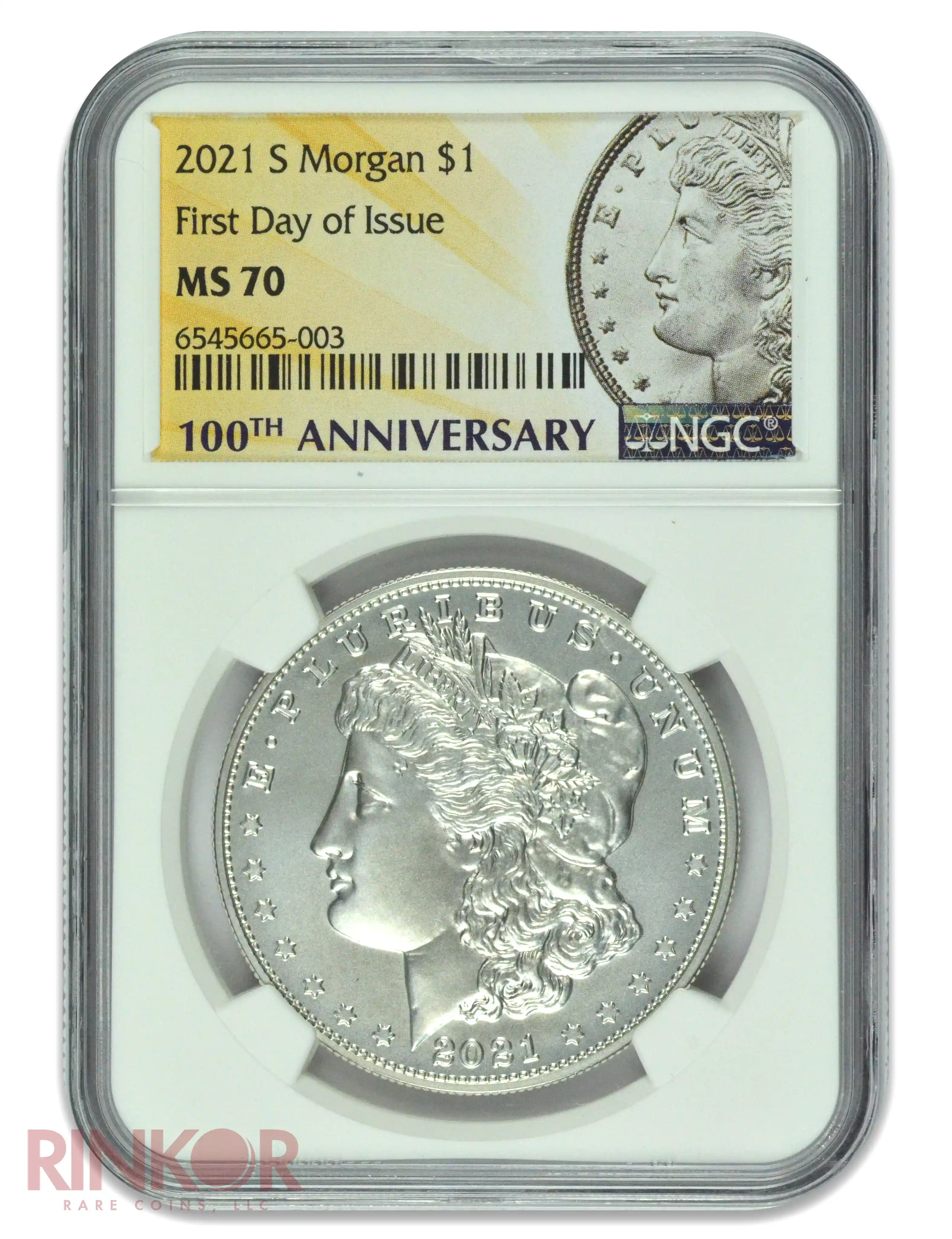 2021-S Morgan Dollar First Day of Issue NGC MS 70
