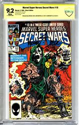 Marvel Super Heroes Secret Wars #10 CBCS 9.2 Signed by John Beatty, Mike Zeck, Jim Shooter 