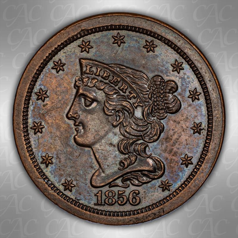 1856 Restrike 1/2c Reverse of 1856 CACG PR 62 BN