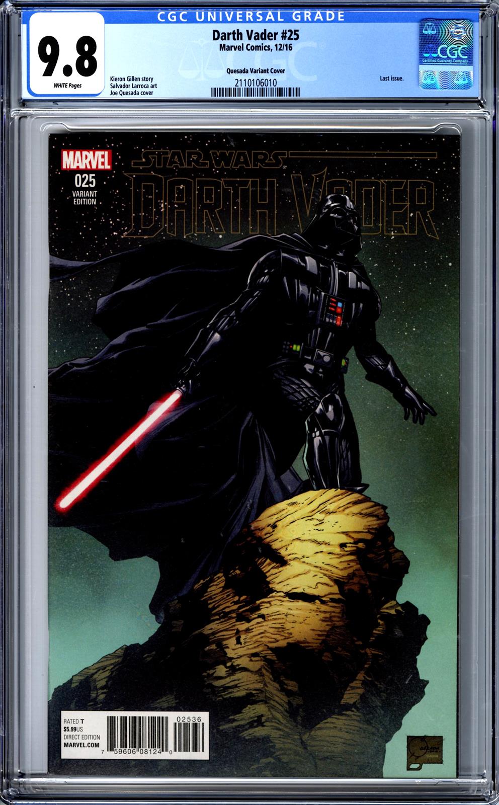 Darth Vader #25 CGC 9.8 Quesada Variant Cover 