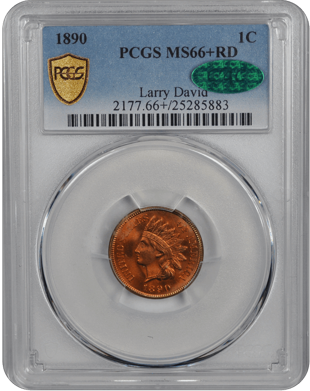 1890 Indian Head PCGS CAC RD 66+
