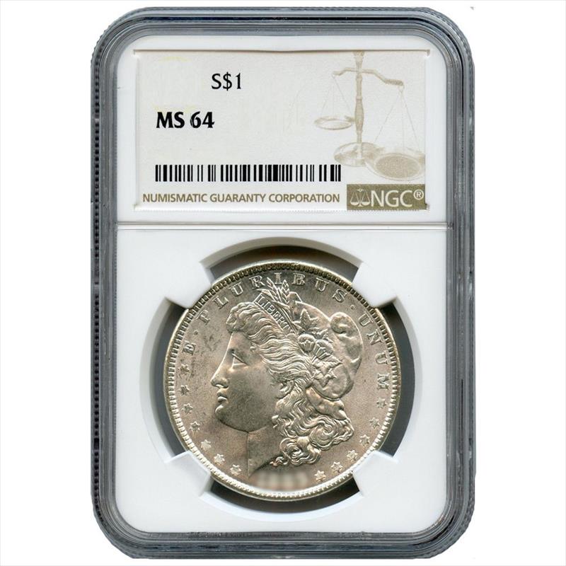 NGC Certified MS-64 Morgan Silver Dollar (1878-1904) 