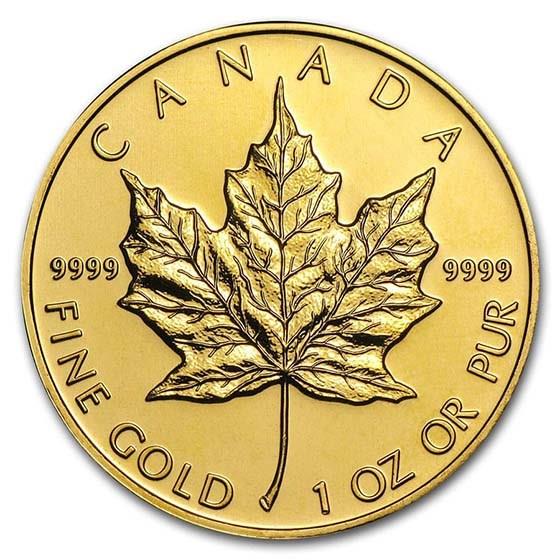 1oz Canadian Gold Maple .9999 Gem BU (Random Date)