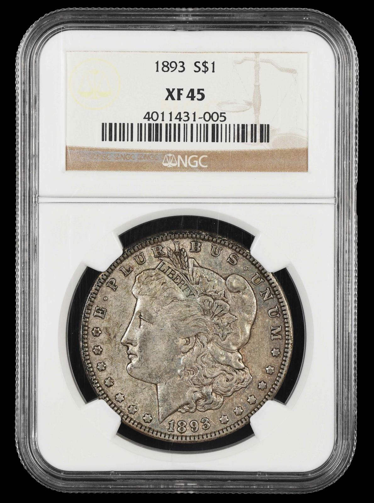1893 $1 NGC XF-45