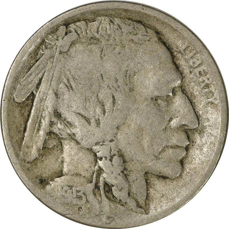 1913, Type-2, Buffalo Nickel 5c,  Circulated, Fine