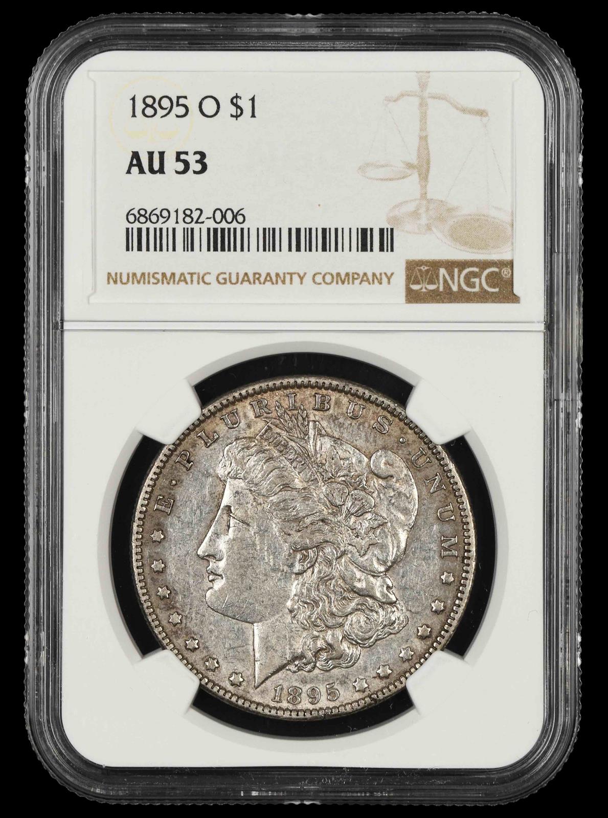 1895 O $1 NGC AU53