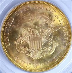 1857-S $20 Spiked Shield S.S. Central America #1 PCGS MS64CAC 