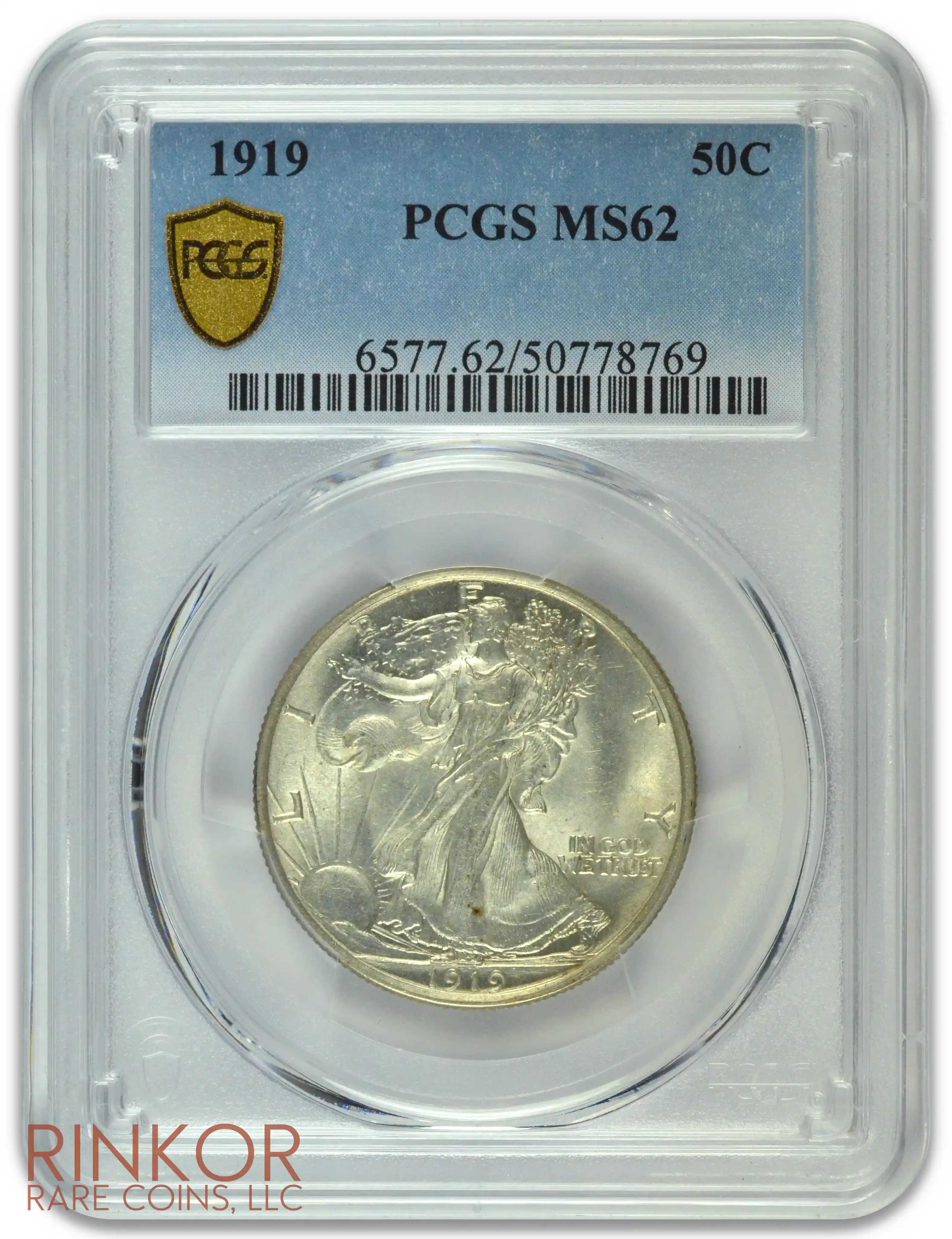 1919 Walking Liberty Half Dollar PCGS MS 62