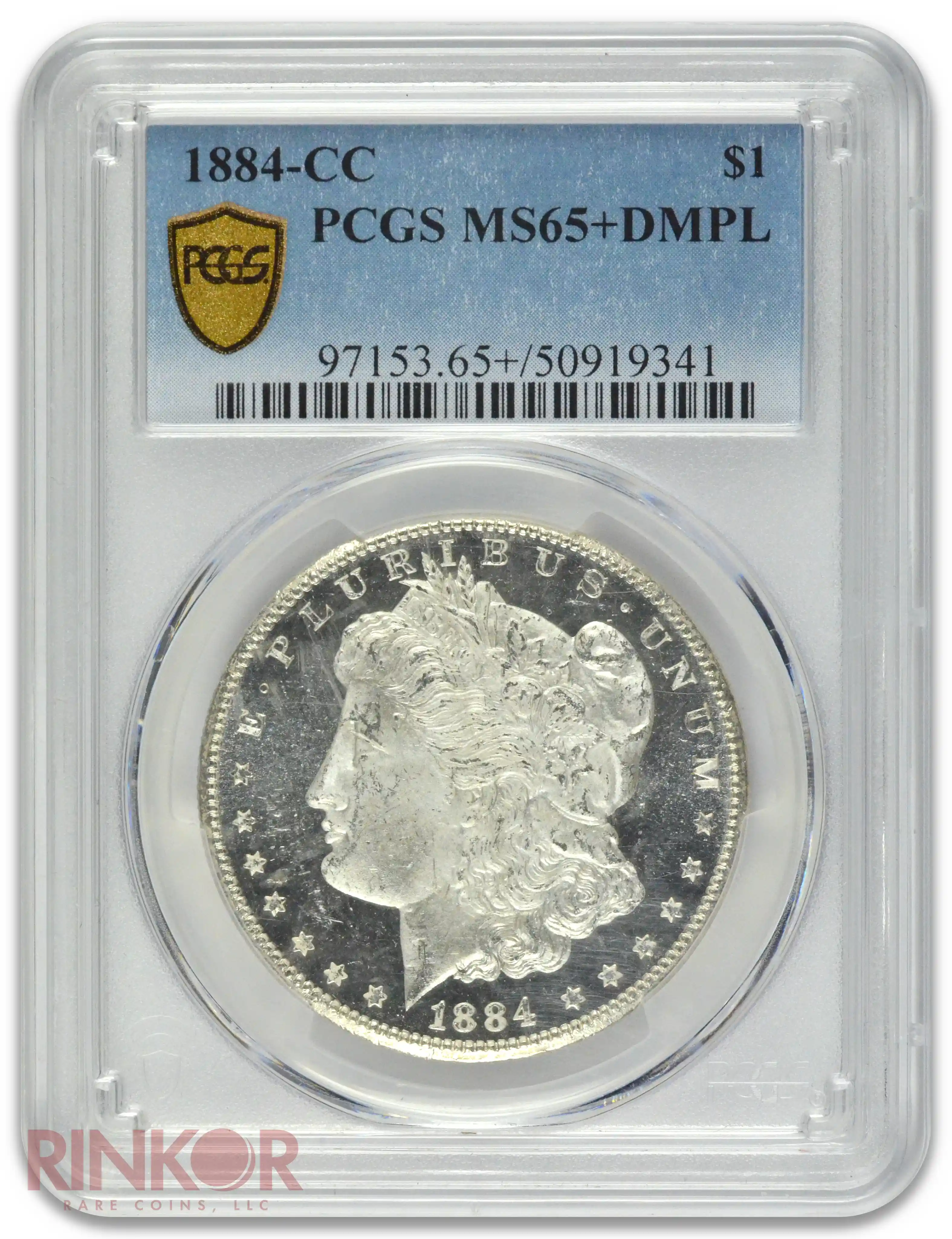 1884-CC $1 Morgan Dollar PCGS MS 65+ DMPL 