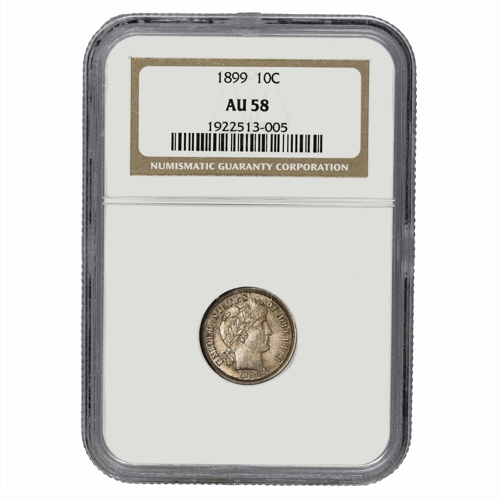 1899 Barber NGC MS 58 