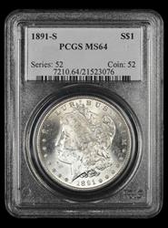 1891-S $1 PCGS MS 64