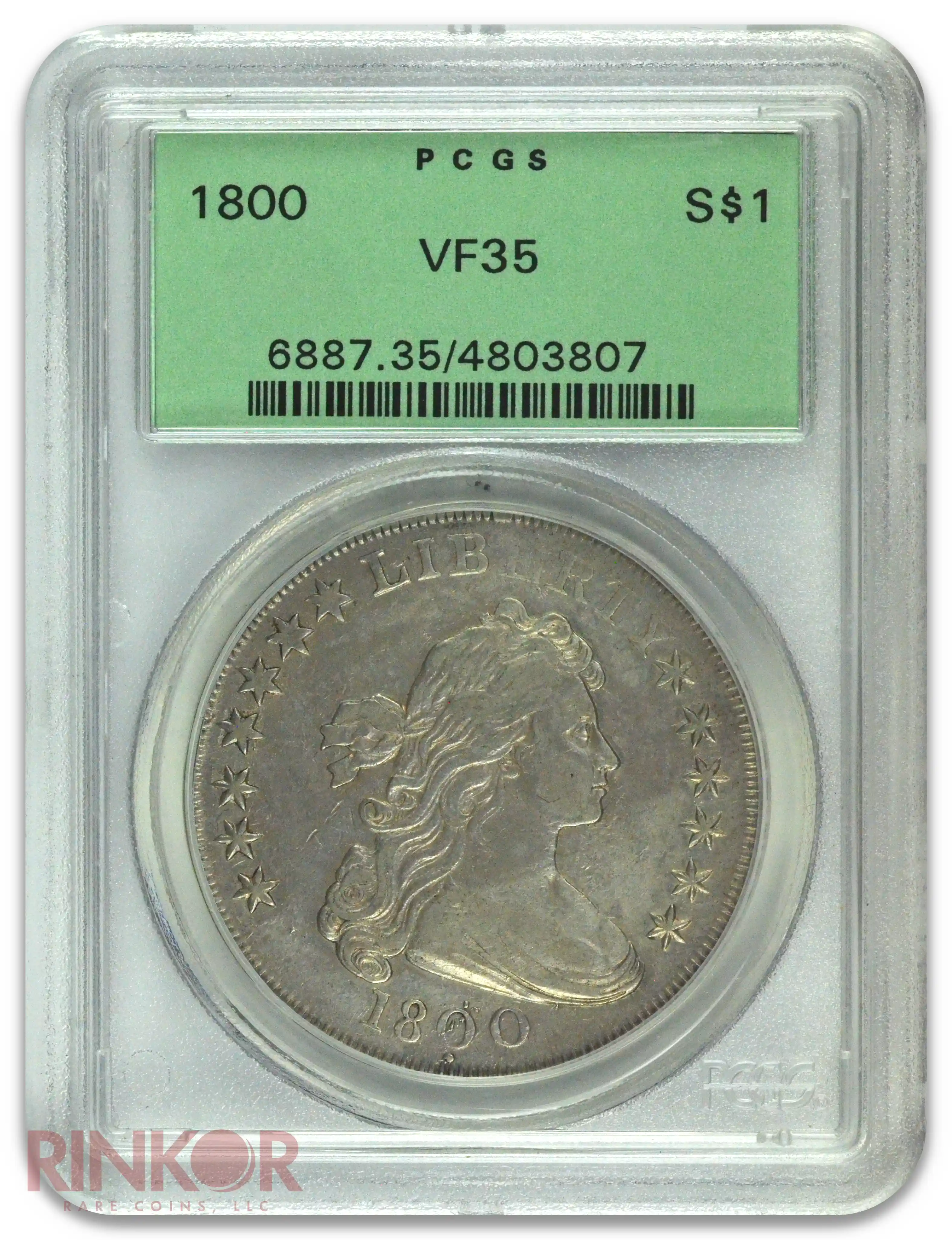 1800 $1 Draped Bust Dollar PCGS VF-35