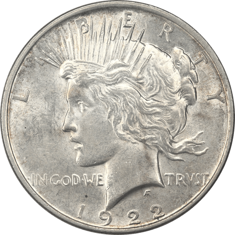 1922-D Peace Silver Dollar $1,  Circulated Choice Almost Uncirculated