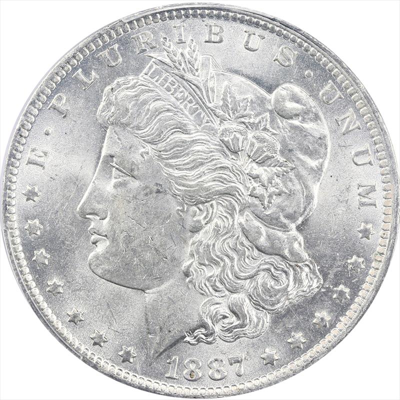 1887-O Morgan Silver Dollar PCGS MS 61 - Nice Lustrous Coin