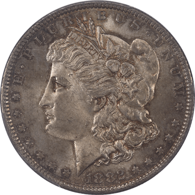 1882-O Morgan Silver Dollar $1 PCGS MS64  - Nice Toning 