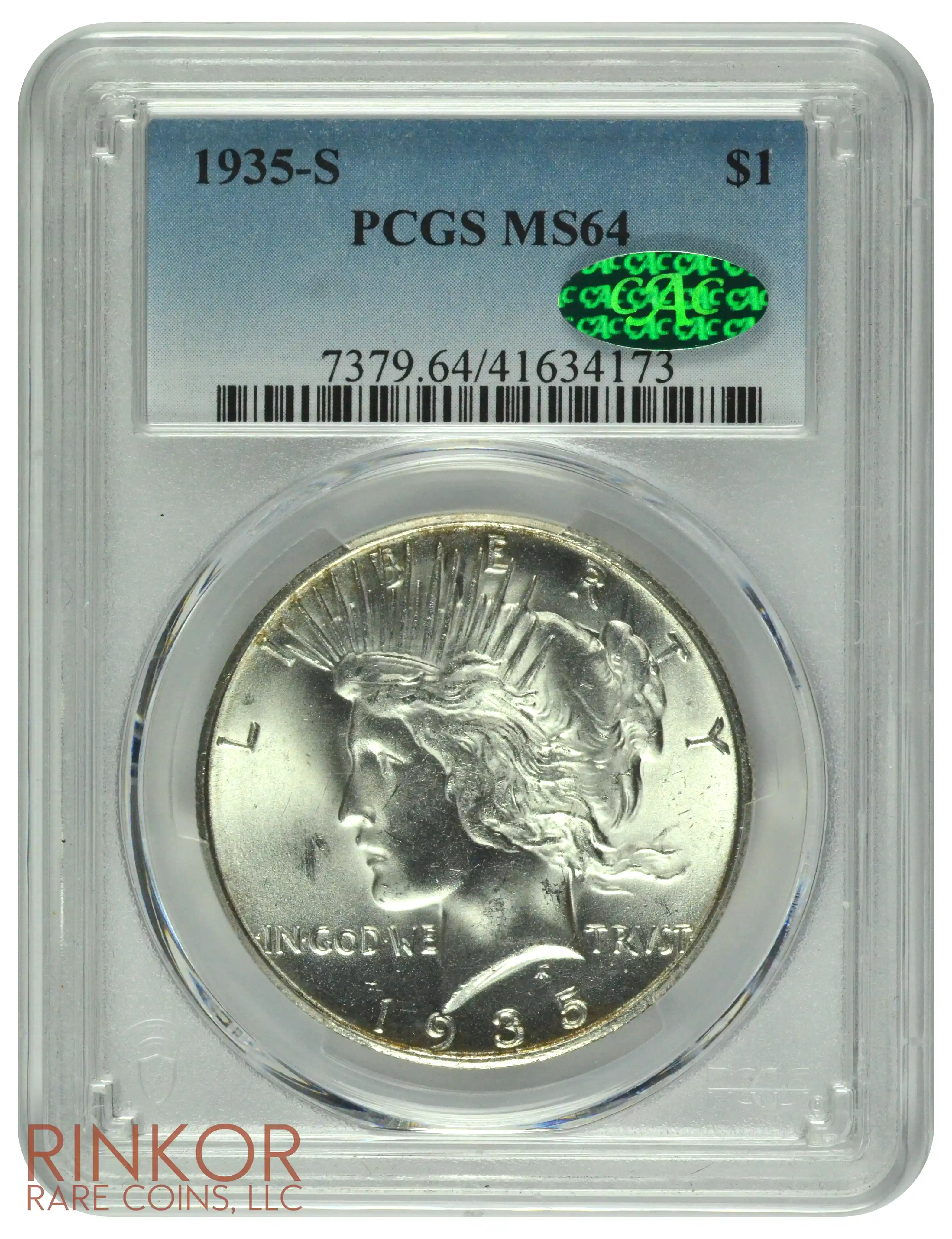 1935-S $1 PCGS MS 64 CAC