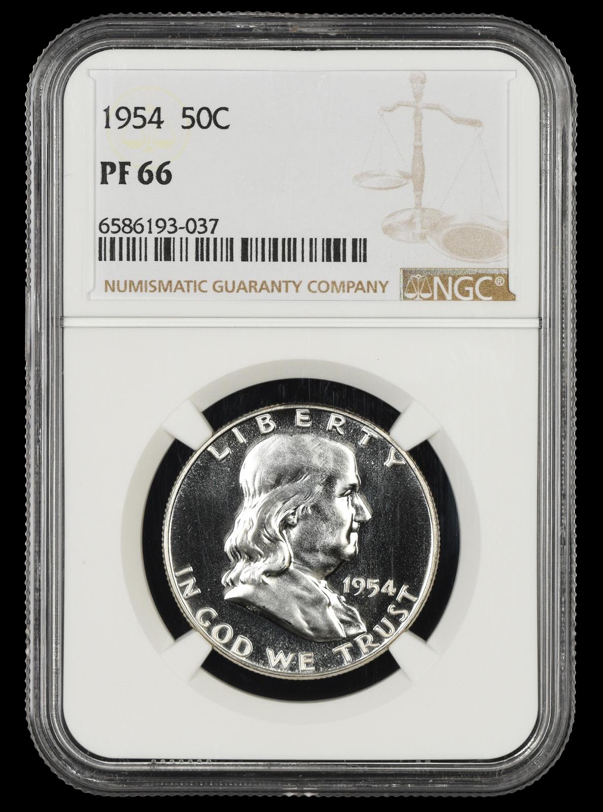 1954 Franklin Half Dollar NGC PF66 PF66