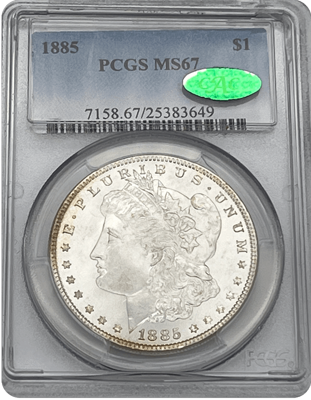 1885 Morgan PCGS CAC MS 67