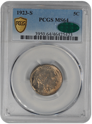 1923-S Buffalo PCGS CAC MS 64